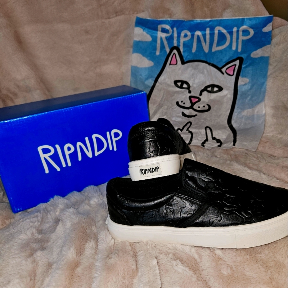 RIPNDIP Blackout Camo Slip on Shoes